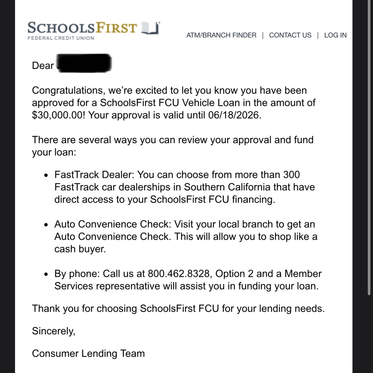 Funding approval