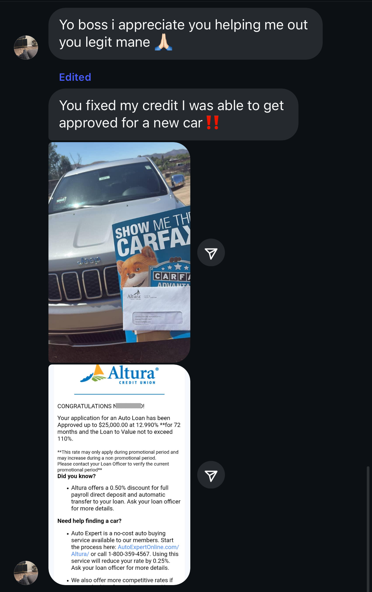 Client result